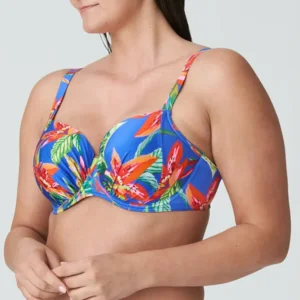 Prima Donna Swim Latakia voorgevormde bikini in blauw met bloemenprint