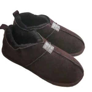 Heren pantoffels met schapenwol - grijs - laag model - maat 39 tot 46 41-42