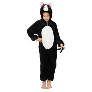 ZWARTE ONESIE POES/KAT