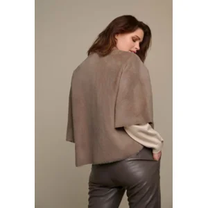 Rino & Pelle Cape: Taupe kleur, Pels ( RINO.47 )