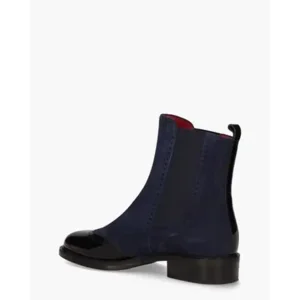 Lilian 12270 Donkerblauw/Zwart Dames Chelseaboots
