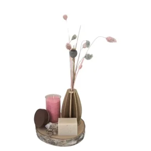 Luxe Cadeauset met Droogbloemen, Kaarsenzand en Ambachtelijke Zeep - Roze
