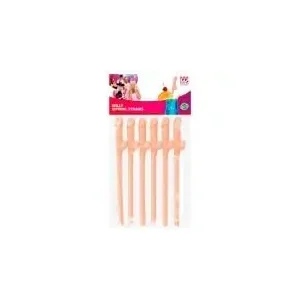 Herbruikbare Rietjes – Set van 6 Feestrietjes voor Vrijgezellenfeest of Themafeest