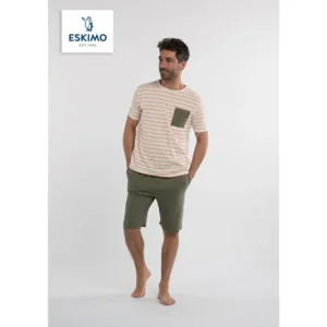 Eskimo Heren Pyjama: Thibeau ( korte mouw + short )