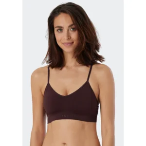 Schiesser Seamless Light bralette en slip in aubergine