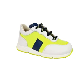 Zecchino d'Oro Sneaker A02-250 Wit/Fluogeel/Blauw 20