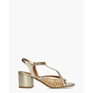 Di Lauro Demetria Beige/Goud Damessandalen