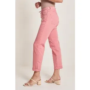 Para Mi dames broek: Bobby, Color Denim, Coral Peach, L30 ( Para.349 )