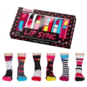 Odd Socks Damessokken Lipstick Multipack Mismatched 37-43 Cadeaudoos