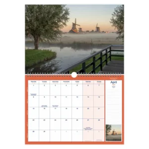 Maand kalender - 2024 - Holland Panorama - 23,5x33,5cm