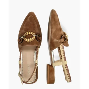 Maripé MA161 V.2 Cognac/Geel Dames Slingbackloafers