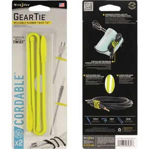 Nite Ize Gear Tie Cordable 12" Fluo Geel 1 Stuk Herbruikbare kabelbinder GTK12-33-2R7