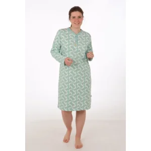 Perlina Dames nachthemd: Janne b, Gemoltoneerd, 100cm ( LINA.92 )