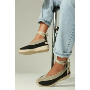 Shabbies Espadrilles PALMA Kimono Black