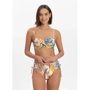 Cyell TropCatch strapless bikini in multicolore print