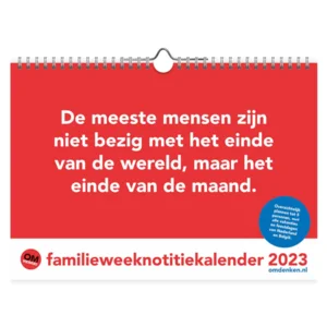 Familie weeknotitiekalender - 2023 - Omdenken - 17.3x23.4cm