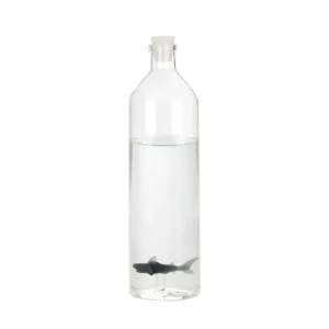 Balvi Waterfles Karaf Haai Grijs 1.2L Glas