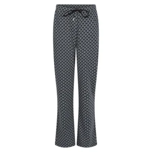 Jaquard print broek Audrey Zoso Petrol XL