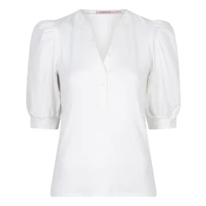 Esqualo T-shirt: Off White, fijne rib ( ESQ.227 )