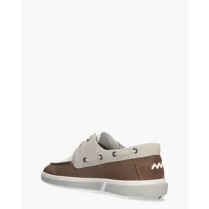 Floris Van Bommel De Booter 01.01 Wit/Bruin Heren Veterschoenen