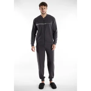 Bugati homewear met rits: Antraciet ( BUGa.1 )