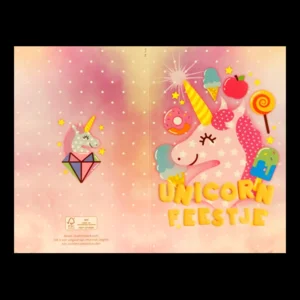 Uitnodigingskaarten - Eenhoorn - Unicorn feestje - 6st.