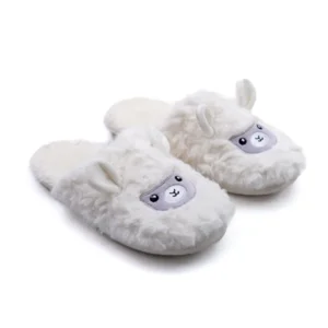 Egatex sloefjes Dames: Wit, lama motief ( EGA.497 )