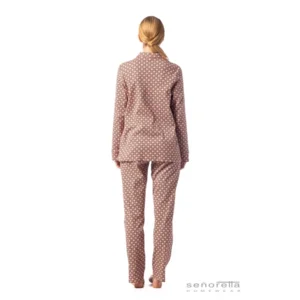 Egatex dames pyjama: Interlock, Doorknoop ( EGA.311 )