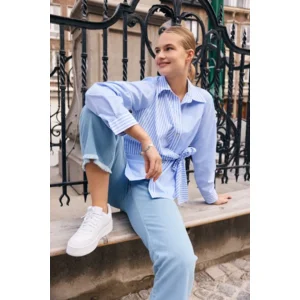 Signe Nature Bloes: Gestreept, blauw / wit ( Signe.1360 )