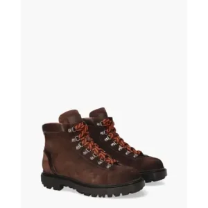 Santoni 18190 Donkerbruin Heren Veterboots