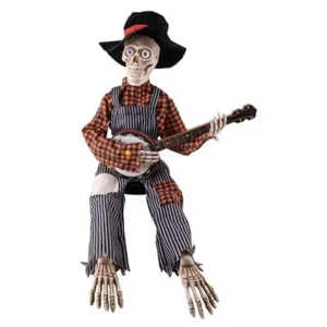 Gitaar spelend skelet - Bewegend skelet met licht en geluid
