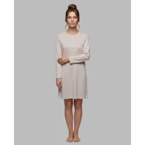 Egatex Nachthemd Dames: Beige, 95cm, interlock ( EGA.557 )