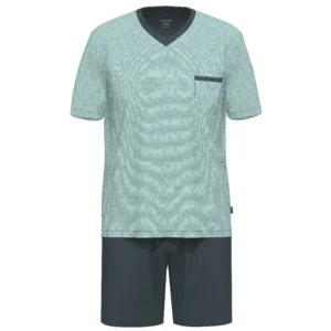 Ammann Heren Pyjama: Blauw, korte mouw / short ( amm.688 )