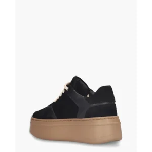 Nubikk Bayou Platform Zwarte/Bruine Damessneakers