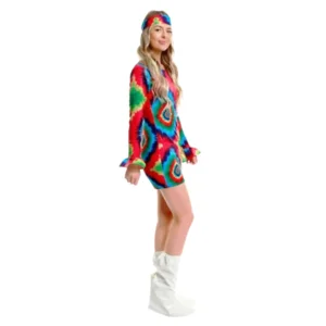 Jurk - Hippie - Tye dye - Neon - XS