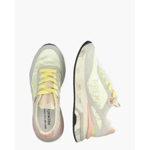 Premiata Moerund 8081 Geel/Roze Damessneakers
