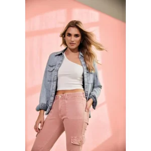 Para Mi broek Jill Cargo: Soft Pink, Morella kwaliteit ( PARA.311 )