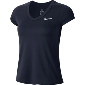 nike court dri fit tee blauw