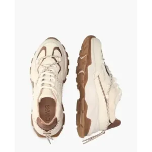 DWRS Label Bonney Teddy Beige/Brons Damessneaker
