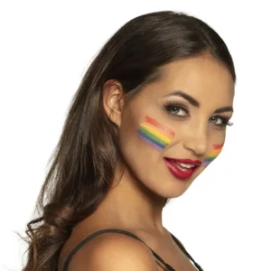 Schminkstift 6-in-1 Regenboog – Kleurrijke Gezichtsverf voor Pride, Feest of Festival