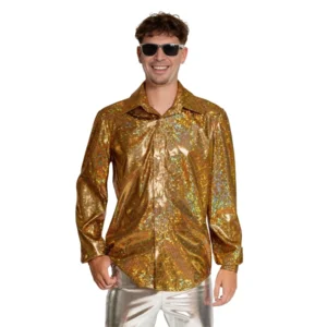 Shirt - Disco - Goud - Glanzend - XL