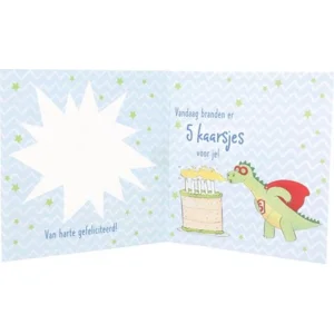 Kaart - Leeftijd & muziek - 5 jaar, jongen - 008A