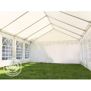 Partytent - Feesttent - Paviljoentent - 4x6m - PVC / wit / 100% waterdicht & UV-bestendig / Inclusief zijwanden