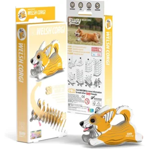 Bouwpakket - Eugy 3D - Huisdier - Hond Welsh corgi - 27st. - 8,5x3,7x5,4cm - Karton - 6+