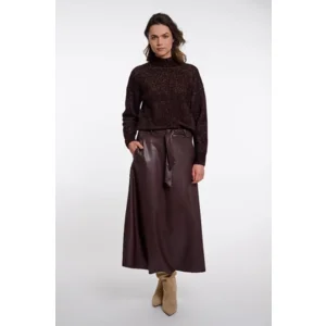 Rino & Pelle Lederen Rok: Chelsea, Chocolate Bean, Elastiek in de lenden ( RINO.100 )