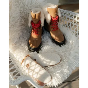 UGGfluff Scalloped Mitten Nimbus Dameswanten