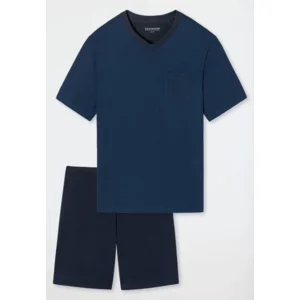 Schiesser – Essentials Nightwear – Pyjama – 178097 – Royal Blue