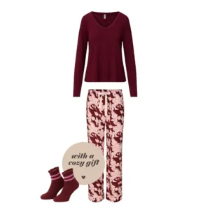 Lingadore Port Desire Nights pyjama in bordeaux