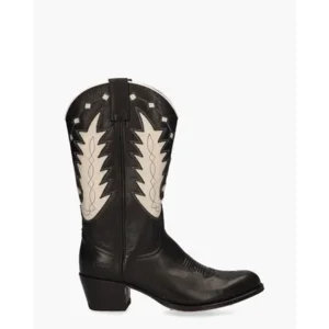Sendra 18172 Zwart/Wit Damesboots