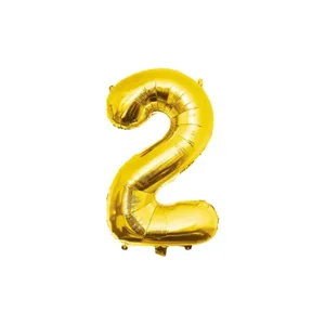 Folieballon - 2 jaar - Goud - 40cm - Niet geschikt voor helium